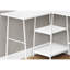 Bureau en forme de L de style industriel, 48 po, stratifié blanc et métal, pour bureau à domicile