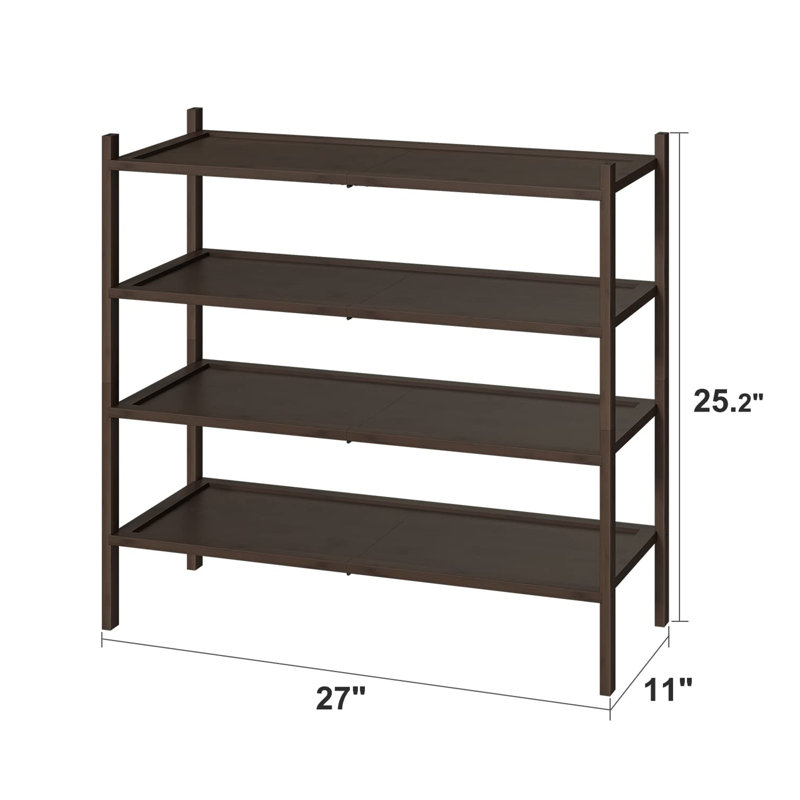 16 Pair Shoe Rack, Brown