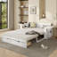Rylith 4-In-1 Daybed With Removable Desk, Storage Drawers & Hydraulic Side Table-121793467-121793468