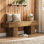 Banc de 55 po en bois Entraway, banc intérieur pour banc de salle à manger, chambre à coucher