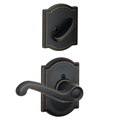 Inactive Interior Flair Lever Camelot Rosette Dummy Entry Set (Exterior Portion Sold Separately)