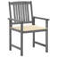Chaise de patio en acacia avec coussin-1381994818-1381994819