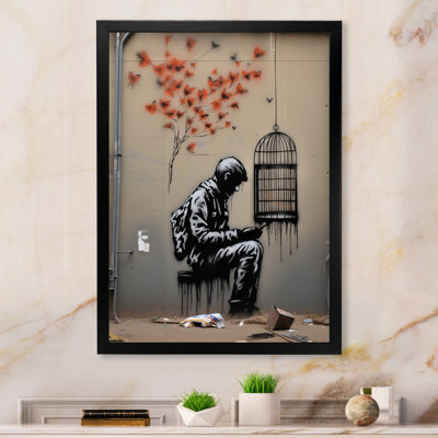 Black Urban Solitude Pop Street Art III - Pop Art Wall Art