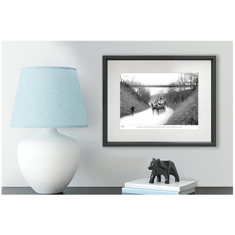 Reigate, Suspension Bridge And Stagecoach C1908 by Francis Frith - Single Picture Frame Print, 45cm H x 60cm W x 2.3cm D