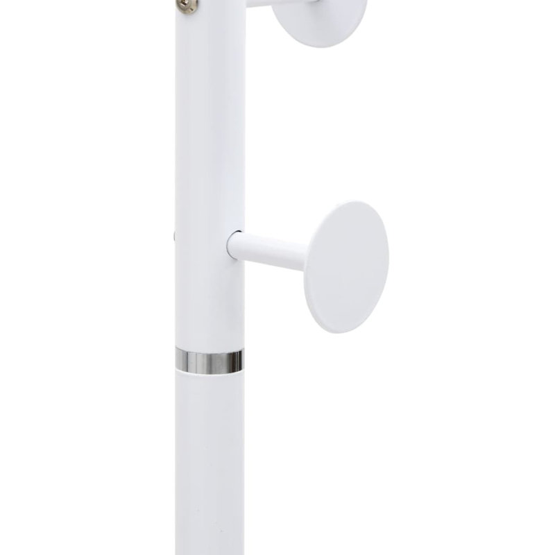 Nykia Iron Freestanding Coat Rack, White