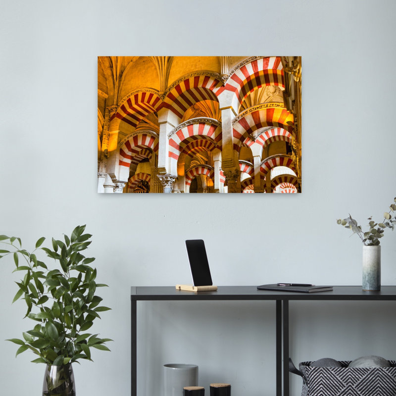 IInterior Of The Mosque. La Mezquita Cordoba Cordoba Province Andalusia Southern Spain by Ken Welsh - Wrapped Canvas Print