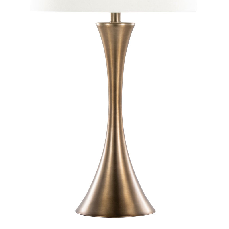 Lampe de table contemporaine en métal, Bronze