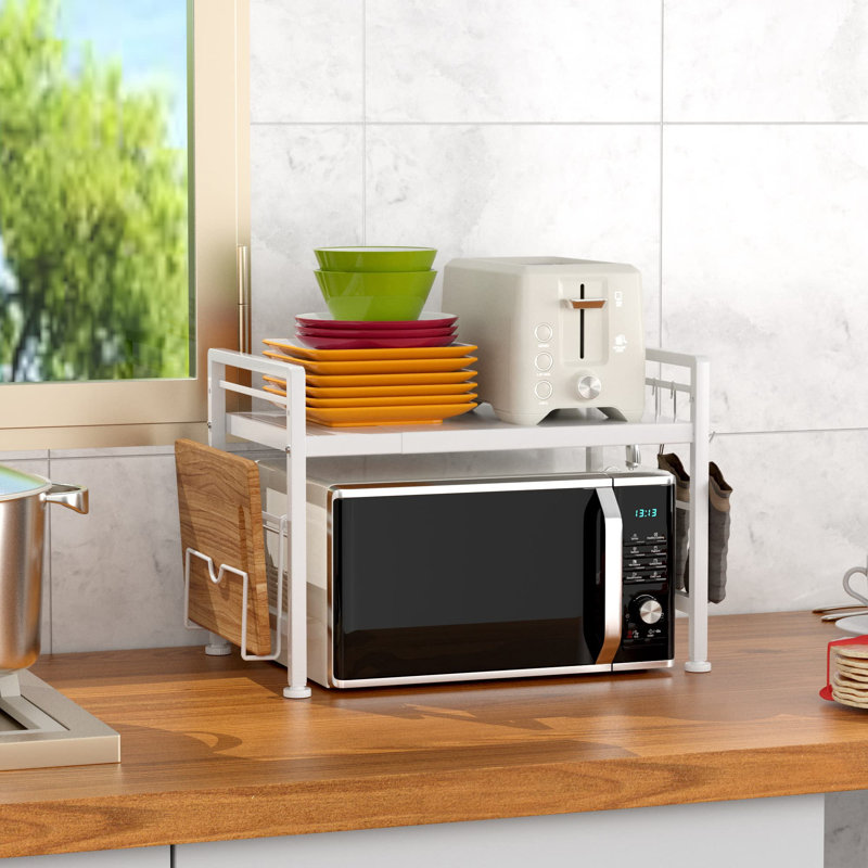 Afsana Steel Baker's Rack with Microwave Compatibility, White