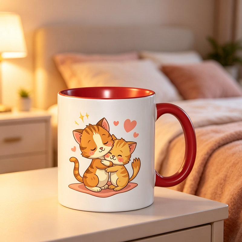 Ceramic Coffee Mug, Red