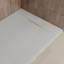 Receveur de douche rectangulaire extra-plat OVE Lenora 122 cm x 91 cm avec bonde latérale dissimulée, blanc uni-136146375
