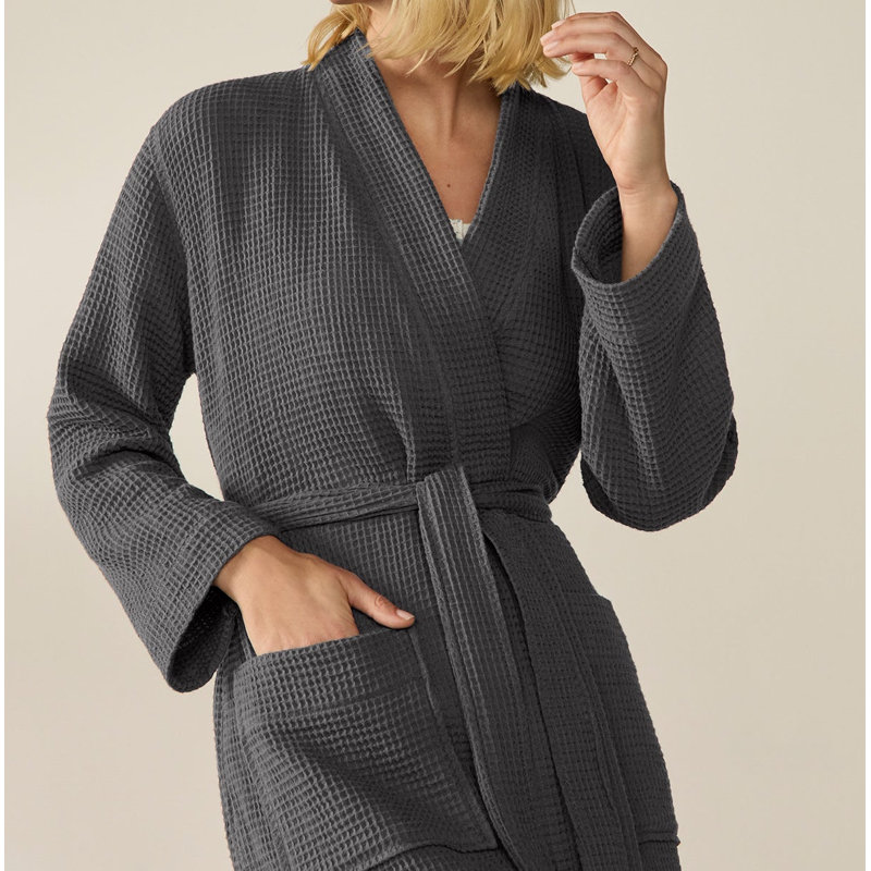 Pebbled Terry Robe, Large/XLarge, Shadow