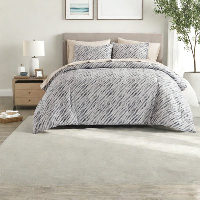 -Piece Cal King Bedding Sets, Polyester Modern Comforter and Sheet Set