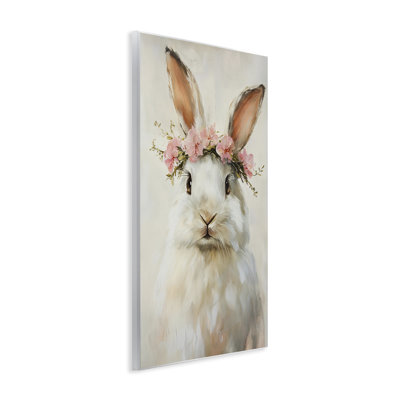 Bunnykins with Pink Crown Wall Plaque, design by Tina LeCour