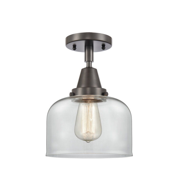 Plafonnier en verre, Ampoule non incluse, Oui, Bronze huilé