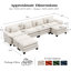 Canapé modulaire en forme de U de 154 po Brazell, canapé en nuage avec trois repose-pieds et coussins amovibles-879597469