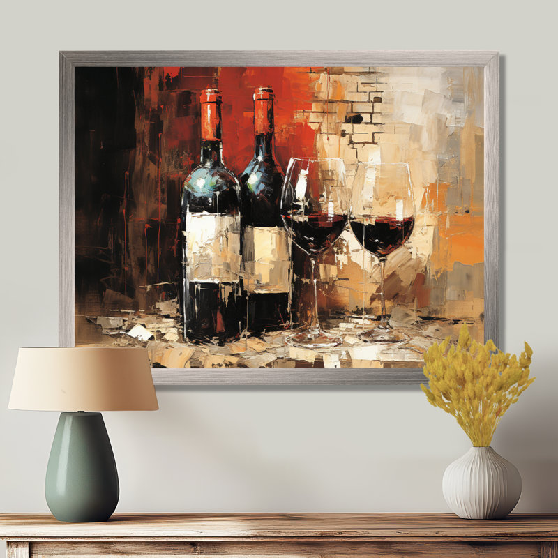 «Midnight Blue Sommeliers Red Wine - Wine», art mural, Toile tendue, H 34 po x l 44 po x P 1,5 po