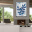  «Leaves Of Blue 2» par Courtney Prahl, art mural sur toile, 40 po x 54 po