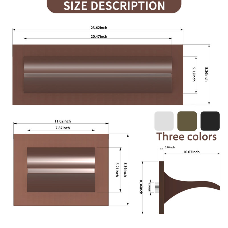 Outdoor Stainless Steel Waterfall Fountain, Brown