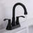 2-handle 4 Inch 360° Swivel High-arc Spout Lavatory Vanity Faucets Set-115803828