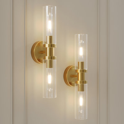 16.5" Rechargeable Wall Sconce with Remote and Bulb Included