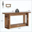 Console Farmhouse avec pieds incurvés, table d'appoint d'entrée à deux niveaux avec tablette de rangement ouverte, canapé robuste en panneau de fibres à densité moyenne pour le couloir du salon-6502776