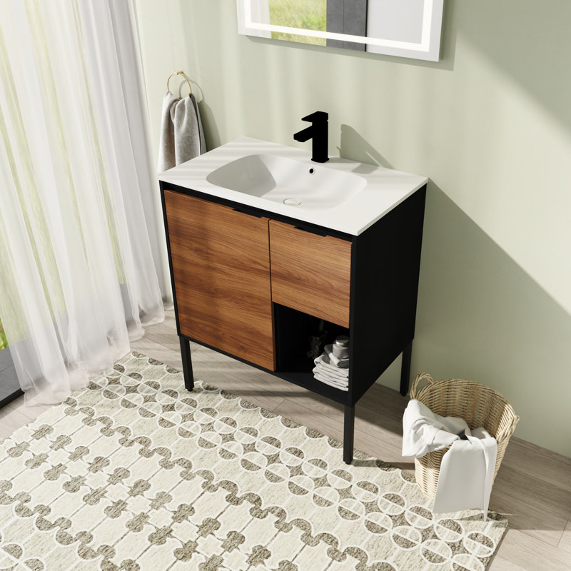 Ensemble de meuble-lavabo simple 29,37 "Demetrina
