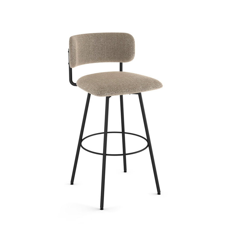 Tabouret de bar et de comptoir pivotant Yasmina, Tabouret de comptoir (siège d'une hauteur de 26 p, Beige