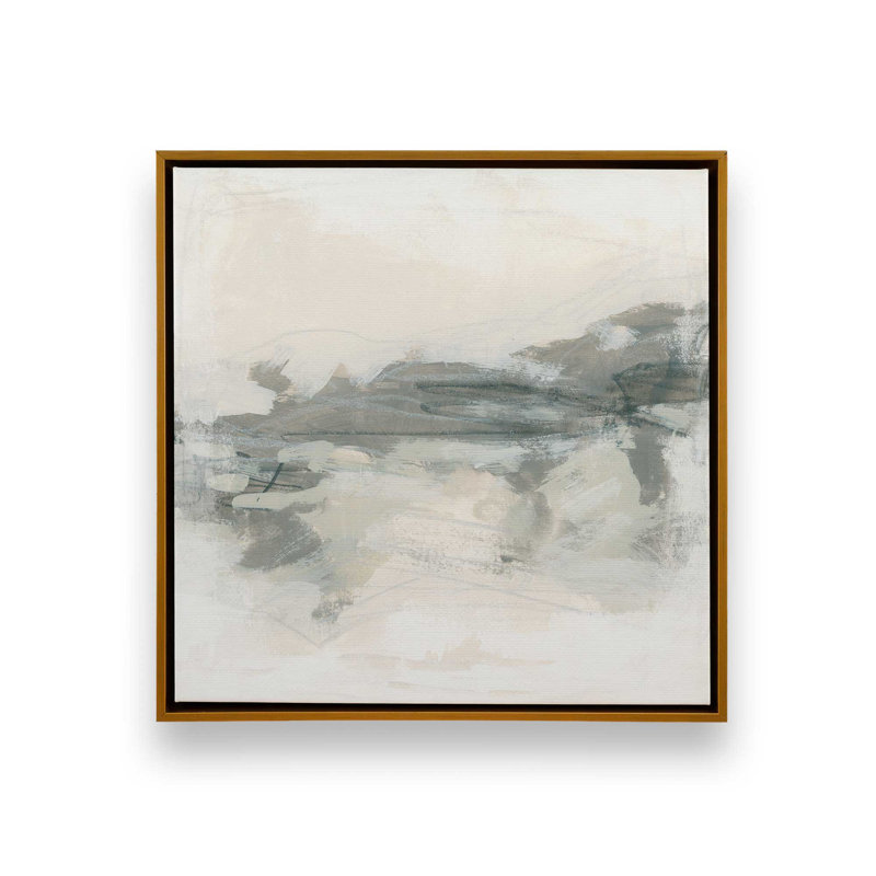 " Soft Lines Of Memory II ", Polished Gold, 12.75" H x 12.75" W