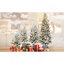Arbre de Noël floqué de 6,5 pi avec base en pot, 350 lumières DEL blanc chaud, 1386 pointes, branches en PE + PVC avec 31 pommes de pin - petit arbre de fêtes pré-éclairé pour la table, l'entrée ou la décoration intérieure-1930037097