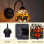 Lampe murale Tiffany, lampe murale avec interrupteur à intensité variable, applique murale avec deux voies de connexion