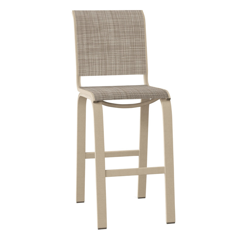 Tabouret de bar 29,5 po Holna, Bristol taupe Sunbrella®, Neige texturée