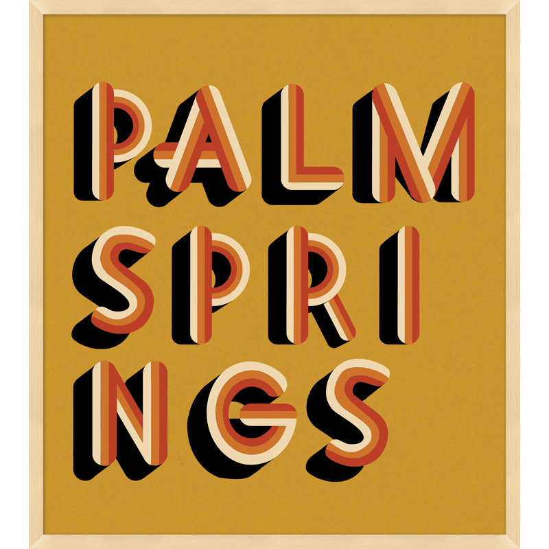 «Palm Springs Yellow» par Christopher Kennedy - cadre photo, art textuel sur papier