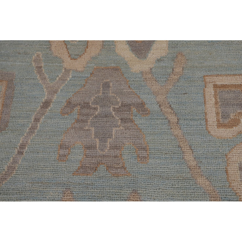 Tapis bleu pâle Oushak