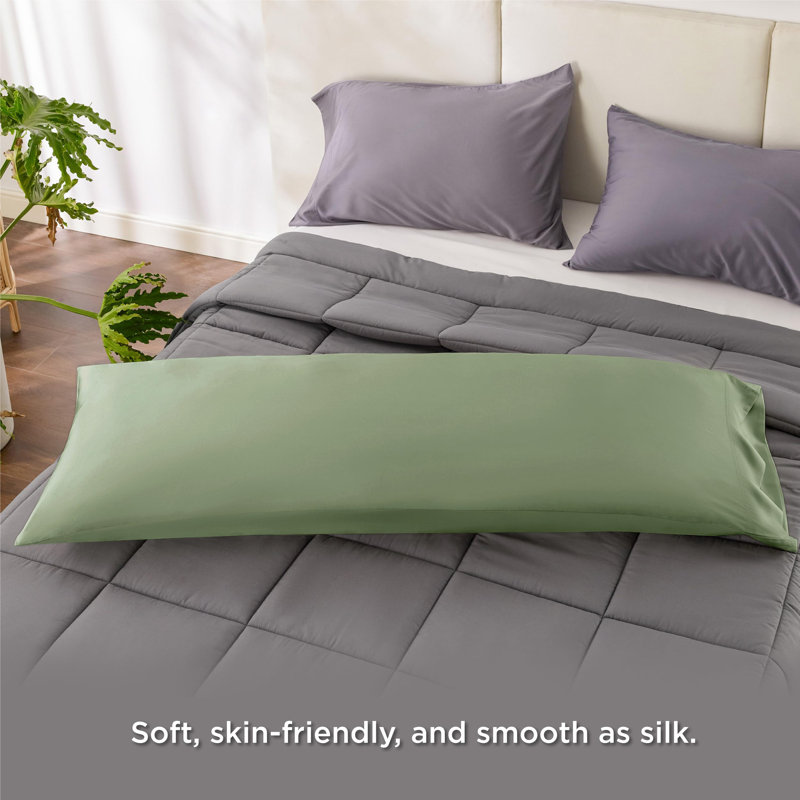 Rayon from Bamboo Pillowcase with Envelope Closure, Sage Green, Body Pillowcase
