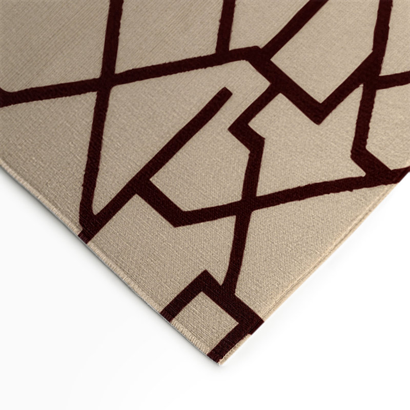 Tapis intérieur et extérieur beige Trellis, Rectangulaire 3 pi x 5 pi
