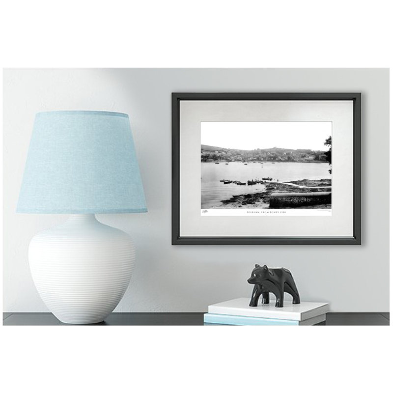 Polruan, From Fowey 1908 - Single Picture Frame Print, 40cm H x 50cm W x 2.3cm D