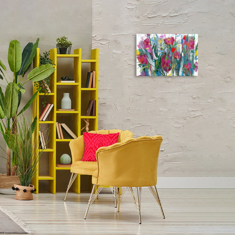 Expressive Blooming Roses, conception par Atelier Posters, H 16 po x l 24 po