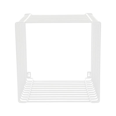 Side Table, Square Geometry Side Table, Linear Metal End Table,Iron Multi-Purpose Desktop Shelf