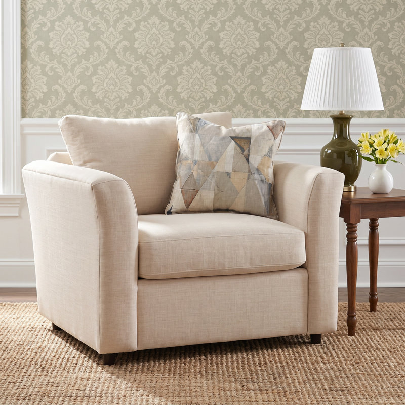 Northfield Upholstered Armchair, Blue Buffalo Check; 0120-61