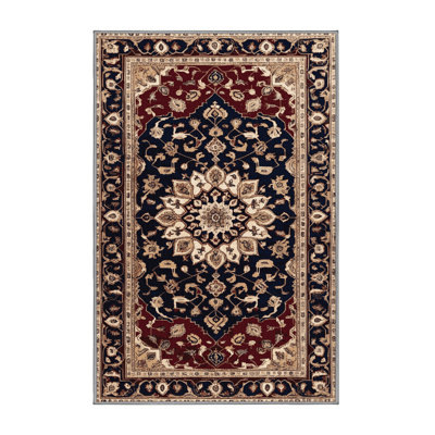 Machine Washable Persian Brown Area Rug