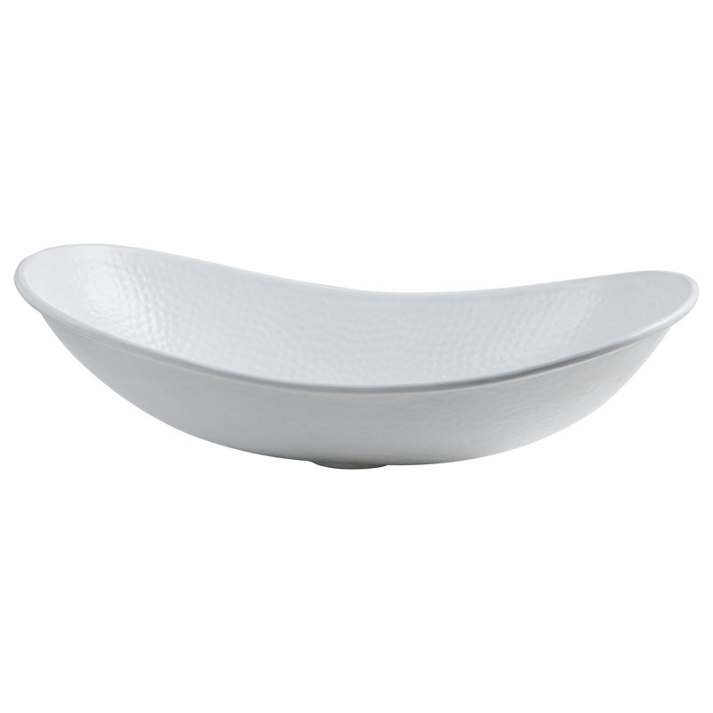 Ivy Bronx Beardall 55mm L x 300mm W Metal Oval Sink,  White