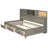 Gray Twin Wooden Daybed With 3 Storage Areas, Top Shelf, And Power Ports For A Tech - Enabled Sleeping Space Sized Drawer Storage, Upper Charging Facilities Comfortable Area-373102135