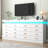16 Drawer 78.7" W Dresser With Charging Station And LED Light-32319960