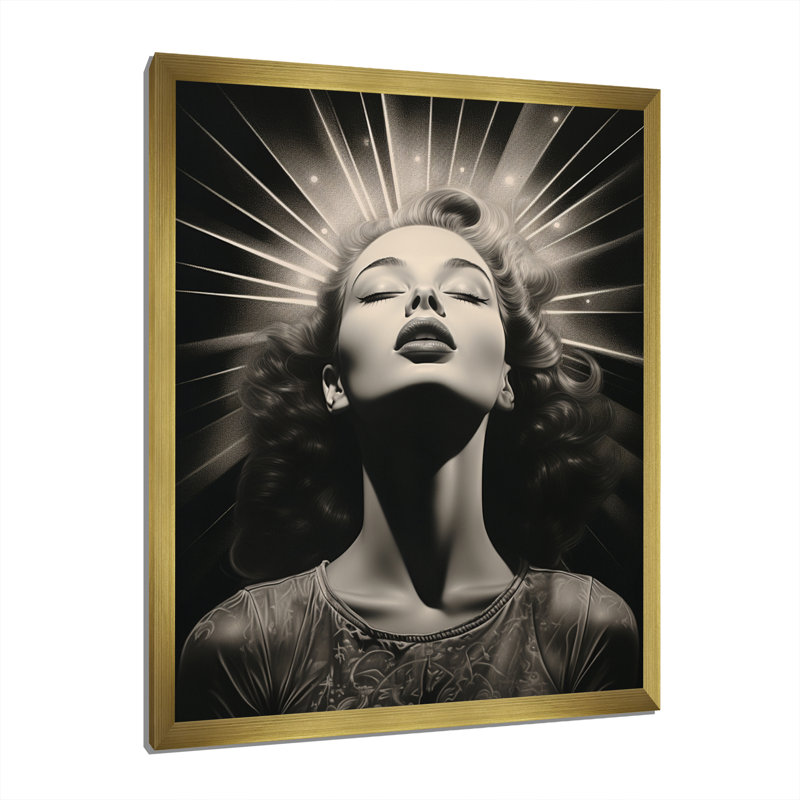 Spiritual Insight V sur toile, Encadrement doré, H 32 po x l 16 po x P 1 po