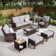 Outdoor Wicker Patio Conversation Furniture Set