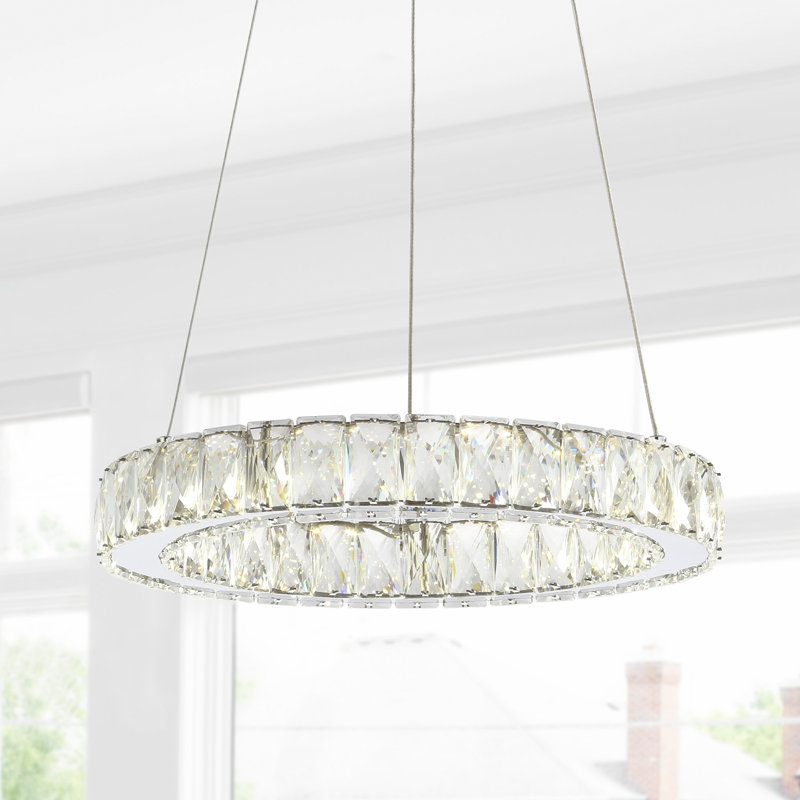 Mae LED Wagon Wheel Chandelier