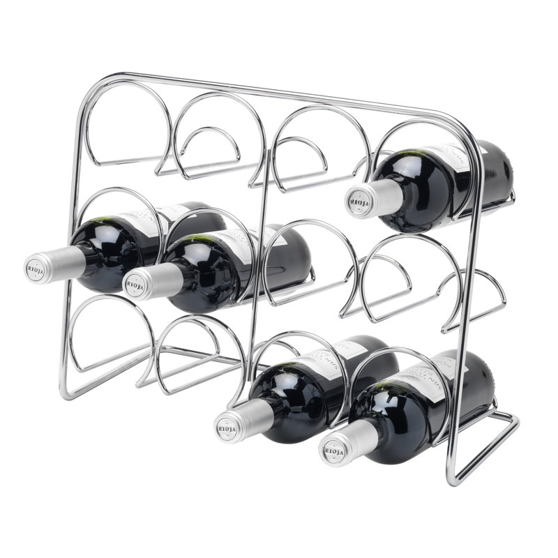 Pisa Tabletop Wine Bottle Rack, Chrome