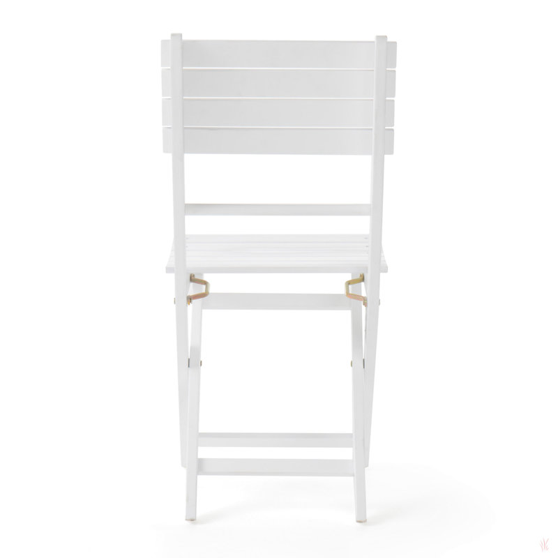 Chaise d'appoint de patio Remacia, Blanc