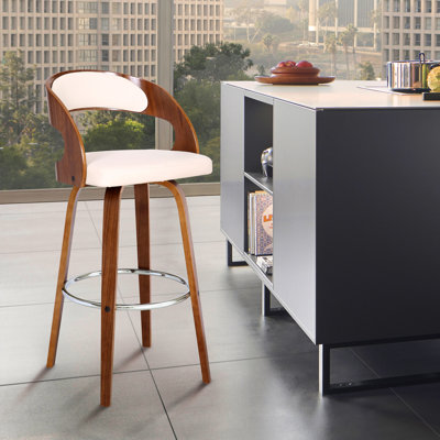 Pensacola Mid-century Swivel Counter Height Bar Stool