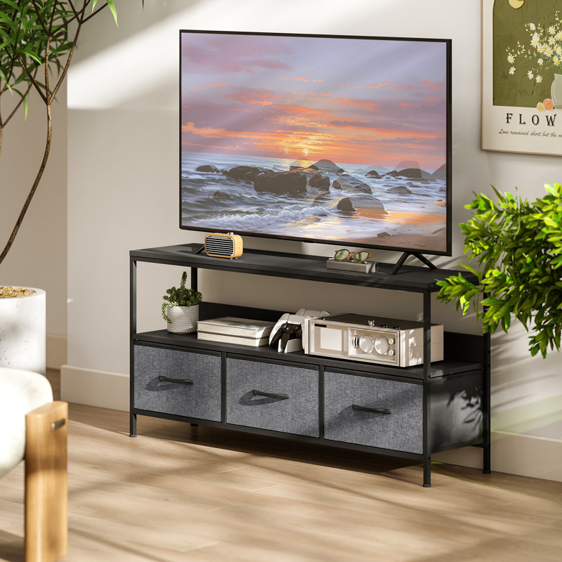 Unfinished TV Stand for TVs up to 55", Black